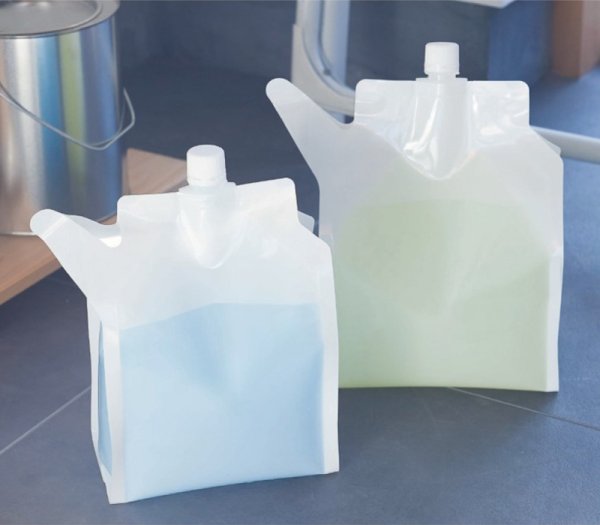 画像1: カウパック キャップ付き白印刷ガゼット袋 夢パック DP16-GW3000T 1ケース300枚入り (1)