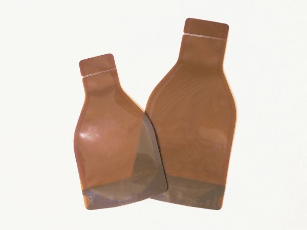 画像3: カウパック ボイル対応 ビン型スタンド袋 ビンパウチ(茶色) BIN-0100br 1ケース1,200枚入り (3)