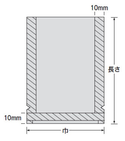 福助工業 ナイロンポリ TLタイプ規格袋 22-33  （1200枚）巾220×長さ330mm - 1