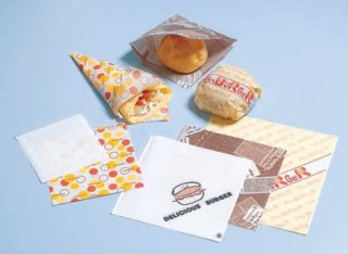 福助工業 バーガー袋 No.18 無地 1ケース3,000枚入り