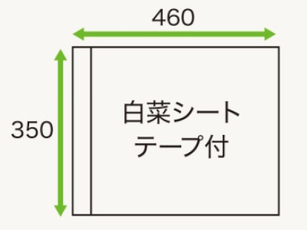 画像2: ホリックス 白菜シート(テープ付き) 1ケース4,000枚入り (2)