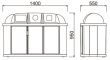 画像3: カイスイマレン 分別用ゴミ箱 ジャンボボトム LLP300 3台ユニットタイプ ※個人宅配送不可 (3)