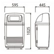 画像2: カイスイマレン 分別用ゴミ箱 ジャンボボトム SLK100B 機密文書用 60L (カギ標準装備) ※個人宅配送不可 (2)