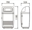 画像2: カイスイマレン 分別用ゴミ箱 ジャンボボトム SLP150S 一般ゴミ用 95L ※個人宅配送不可 (2)