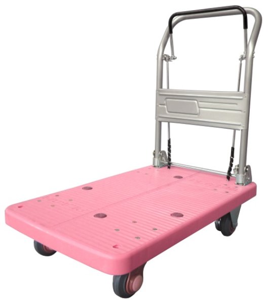 画像2: カナツー 台車 DB・静音シリーズ PLA200M1-DX-DB (ドラムブレーキ付き・ハンドル折りたたみ式) (2)