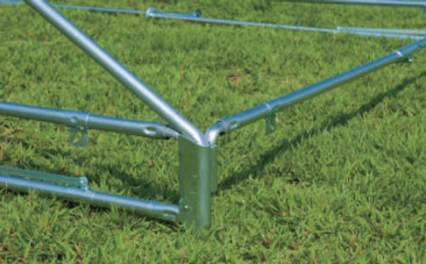 画像2: 岸工業 ブルドックテント エコノミー 5号 (パイプ・天幕セット) ※個人宅配送不可・別途送料 (2)