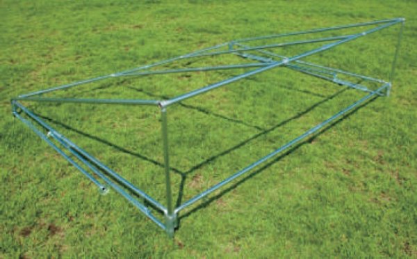 画像2: 岸工業 ブルドックテント 片流れ 0号 (パイプ・天幕セット) ※個人宅配送不可・別途送料 (2)