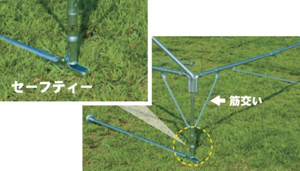 画像2: 岸工業 ブルドックテント セーフティー 1号 (パイプ・天幕セット) ※個人宅配送不可・別途送料 (2)