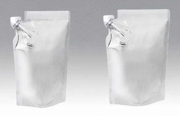 画像2: 明和産商 バリアー性注ぎ口付アルミ蒸着スタンド袋 TMJ-1320 S 1ケース1,000枚入り (2)