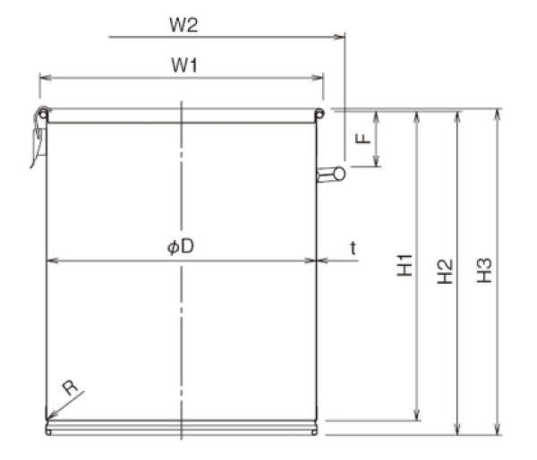 画像2: MONOVATE(旧 日東金属工業) ステンレス 密閉容器(キャッチクリップ式) CTH-565H ※別途送料 (2)
