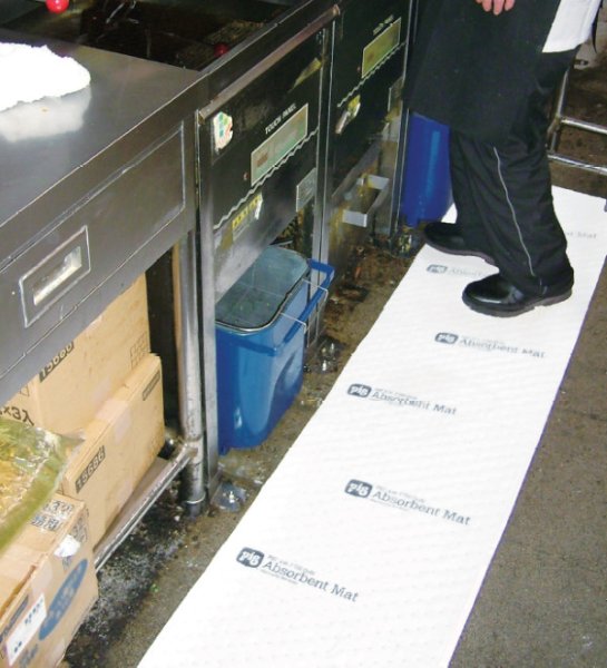 画像2: ニューピグコーポレーション 油吸収マット 油専用フォーインワンピグマット MAT484A (24mロールタイプ・ボックス入り) (2)