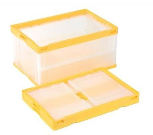 画像2: 岐阜プラスチック工業 折りたたみコンテナ 蓋なし透明タイプ CB-S76NR ※出荷単位(5個)未満別途送料 (2)