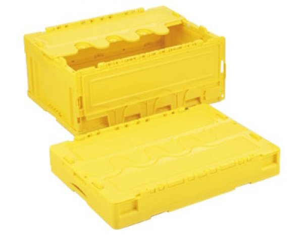 画像2: 岐阜プラスチック工業 折りたたみコンテナ 蓋付きタイプ CF-S31NR ※出荷単位(5個)未満別途送料 (2)