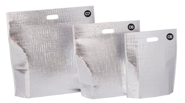画像1: 酒井化学工業 保冷袋 ミナクールパック C6 折込タイプ(内側両面テープ付き) Mサイズ 1ケース50枚入り ※個人宅配送不可 (1)