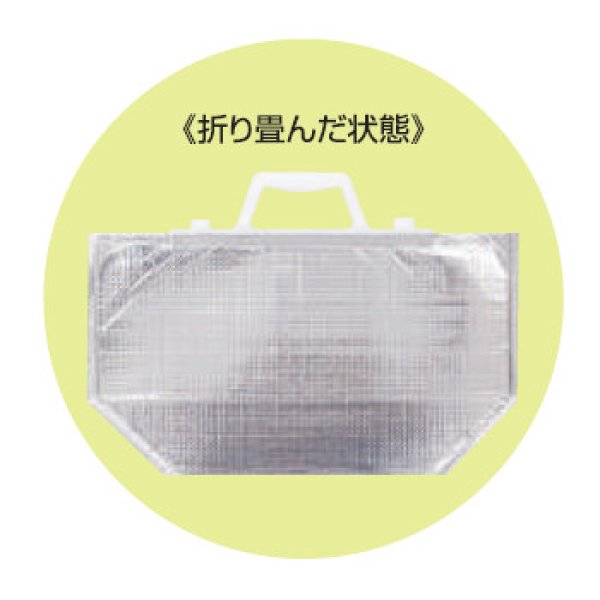 酒井化学工業 アルミ保冷バッグ ミナクールパック C6Z 角底折込袋(持ち手穴・ジップ付) M 330×345 130mm 50枚 - 1