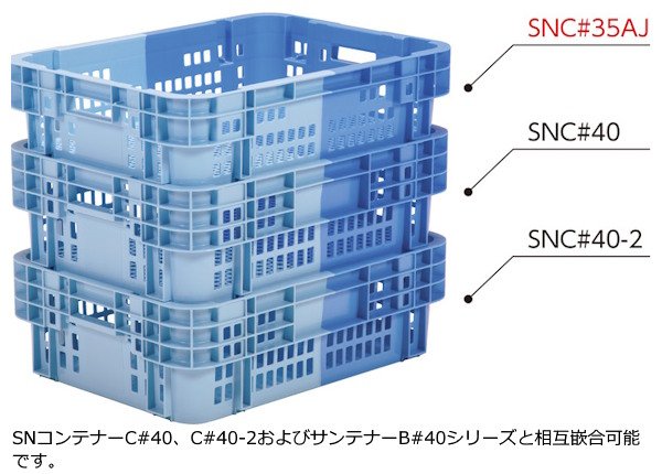 画像2: 三甲株式会社(サンコー) SNコンテナー(2色コンテナー) Cタイプ SNコンテナー C#35AJ ※個人宅追加送料・出荷単位(8個)未満別途送料 (2)