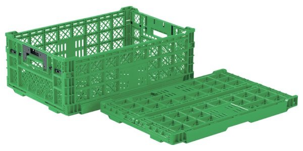 画像3: 三甲株式会社(サンコー) 折りたたみコンテナー ワンタッチロック メッシュタイプ オリコン EP42A-B ※個人宅追加送料・出荷単位(5個)未満別途送料 (3)