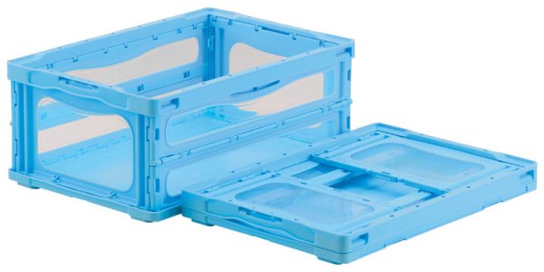 画像2: 三甲株式会社(サンコー) 折りたたみコンテナ マドコンライト(蓋なし) O-30B ※個人宅追加送料・出荷単位(5個)未満別途送料 (2)