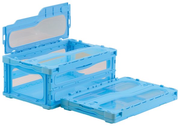 画像2: 三甲株式会社(サンコー) 折りたたみコンテナ マドコンライト(蓋付き) C-30B ※個人宅追加送料・出荷単位(5個)未満別途送料 (2)