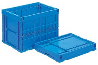 オリコン 30A （底面突起有り） サンコー （三甲）　折りたたみ式　40個 オリコン30A 黄 三甲(サンコー) 折りたたみコンテナ 【通販