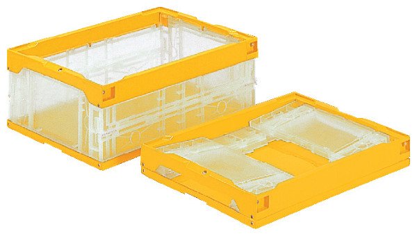 画像2: 三甲株式会社(サンコー) 折りたたみコンテナー 蓋なし透明タイプ オリコン 30B (透明) ※個人宅追加送料・出荷単位(5個)未満別途送料 (2)