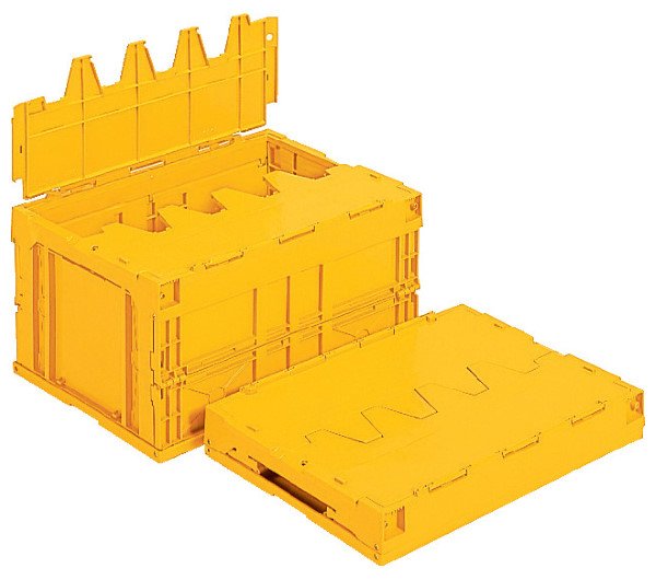 画像2: 三甲株式会社(サンコー) 折りたたみコンテナー 蓋付きタイプ サンクレットオリコン 40B ※個人宅追加送料・出荷単位(5個)未満別途送料 (2)