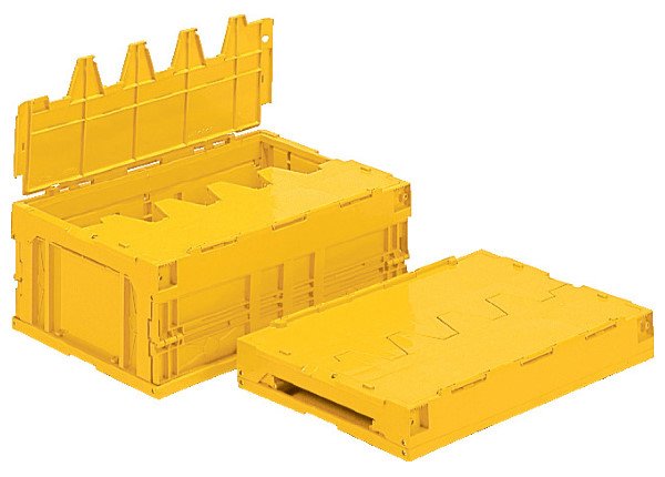 画像2: 三甲株式会社(サンコー) 折りたたみコンテナー 蓋付きタイプ サンクレットオリコン 30B ※個人宅追加送料・出荷単位(5個)未満別途送料 (2)