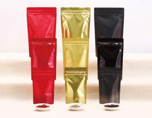 画像4: セイニチ ラミジップチャック袋 アルミスタンドカラータイプ(AL) 黒 AL-1013(BK) 1ケース2,000枚入り (4)