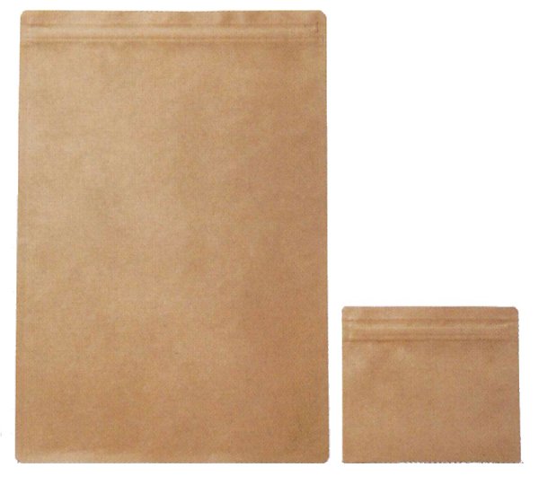 画像2: セイニチ ラミジップチャック袋 未晒クラフト・ポリ 平袋タイプ (KRE) KRE-B7 1ケース2,000枚入り (2)