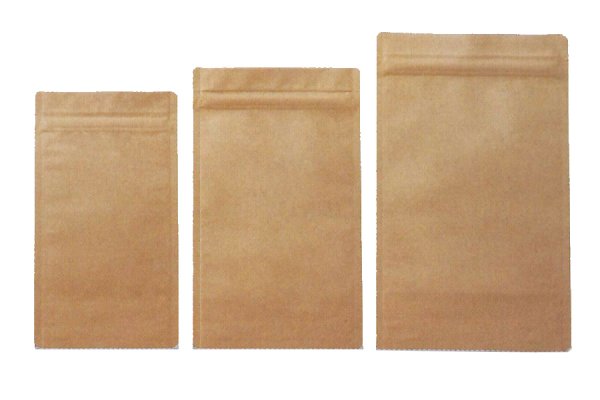 画像2: セイニチ ラミジップチャック袋 未晒クラフト・ポリ スタンドタイプ(KRE) KRE-12 1ケース1,500枚入り (2)