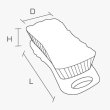 画像2: 高砂 HPハンドブラシM ハード(線径0.6mm) ※個人宅配送不可・別途送料 (2)