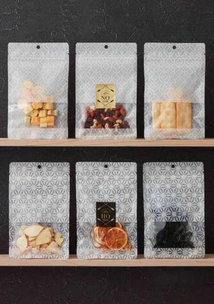 画像1: ベリーパック(富士カガク) バリア性 和柄印刷(七宝柄) チャック付き三方袋 NO-2 1ケース2,000枚入り ※個人宅別途送料 (1)