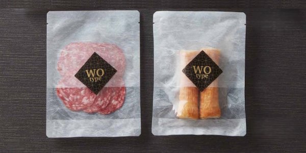 画像1: ベリーパック(富士カガク) 窓抜き雲流柄白 真空パック・ボイル用三方袋 WO-3 1ケース3,000枚入り ※個人宅別途送料 (1)