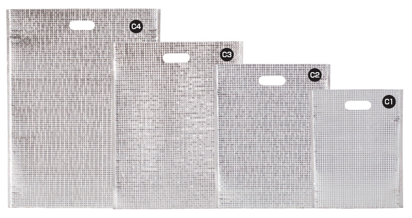 酒井化学工業 保冷袋 ミナクールパック C2 平袋タイプ(内側両面テープ付き) Mサイズ 1ケース100枚入り ※個人宅別途送料