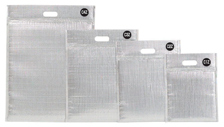 酒井化学工業 保冷袋 ミナクールパック C3Z 平袋タイプ(ジップ付き) Lサイズ 1ケース100枚入り ※個人宅別途送料