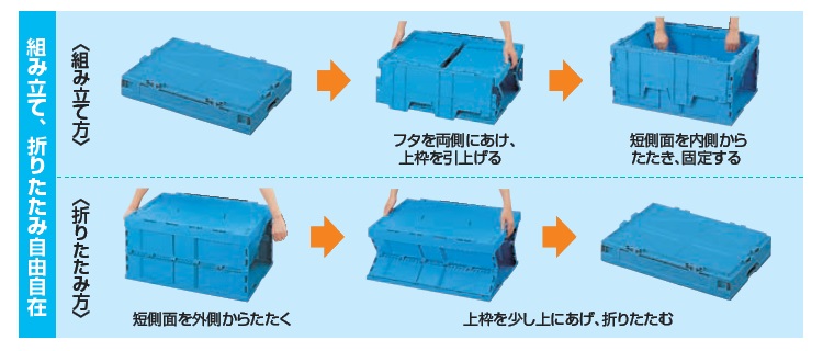 セキスイ 折りたたみコンテナ 透明窓あきタイプ 75L OC-75N 4個セット ※個人宅配送不可